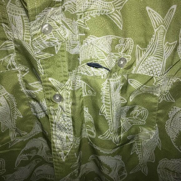 Bob Timberlake green vented fishing shirt Size Small button down Mens - Picture 3 of 6